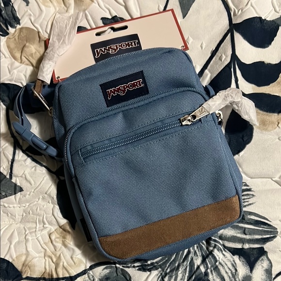 Jansport | Bags | Jansport Blue And Brown Satchel Bag | Poshmark